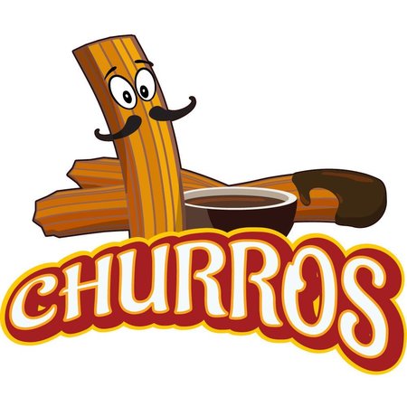 SIGNMISSION Safety Sign, 9 in Height, Vinyl, 6 in Length, Churros, D-DC-48-Churros D-DC-48-Churros